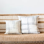 Linear Organic Wool and Silk Throw Pillow Kanju Interiors