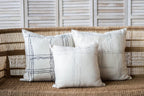Linear Organic Wool and Silk Throw Pillow Kanju Interiors