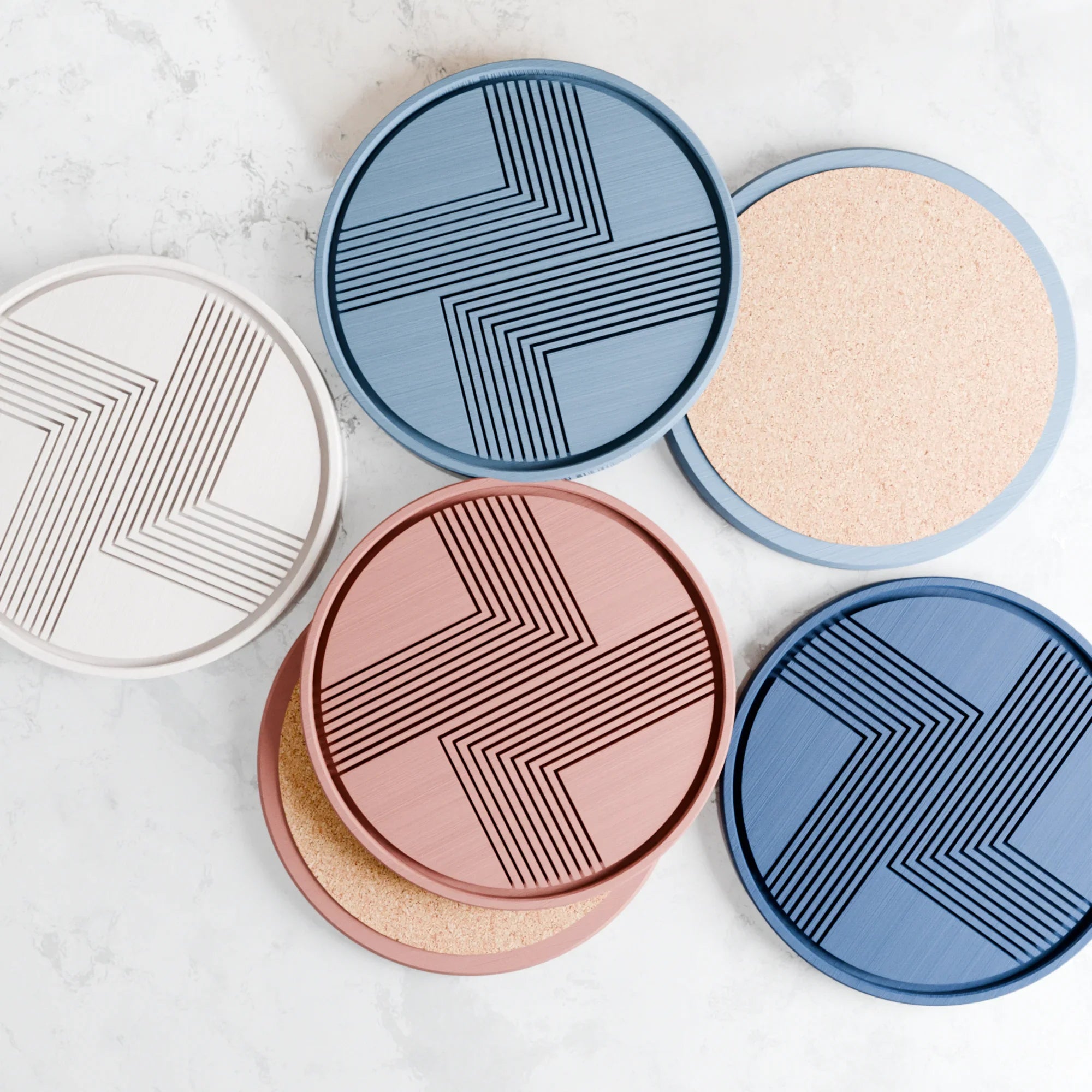 Lined Coaster, angled view - House Of Avana