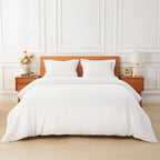 100% Linen Duvet Cover Set, texture detail - House Of Avana