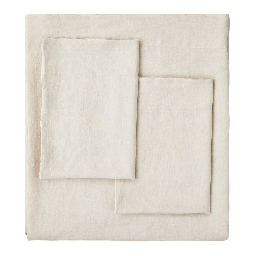 100% Linen Sheet Set, angled view - House Of Avana