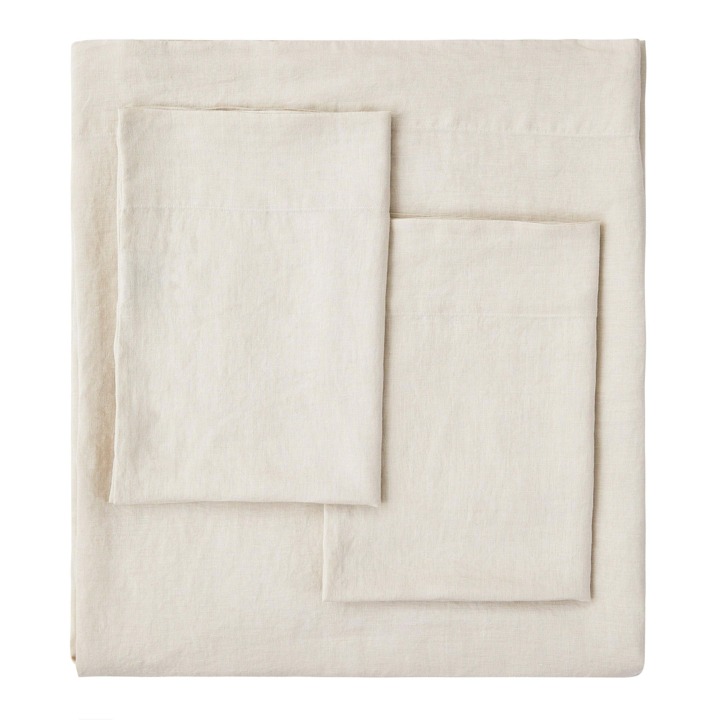 100% Linen Sheet Set, angled view - House Of Avana
