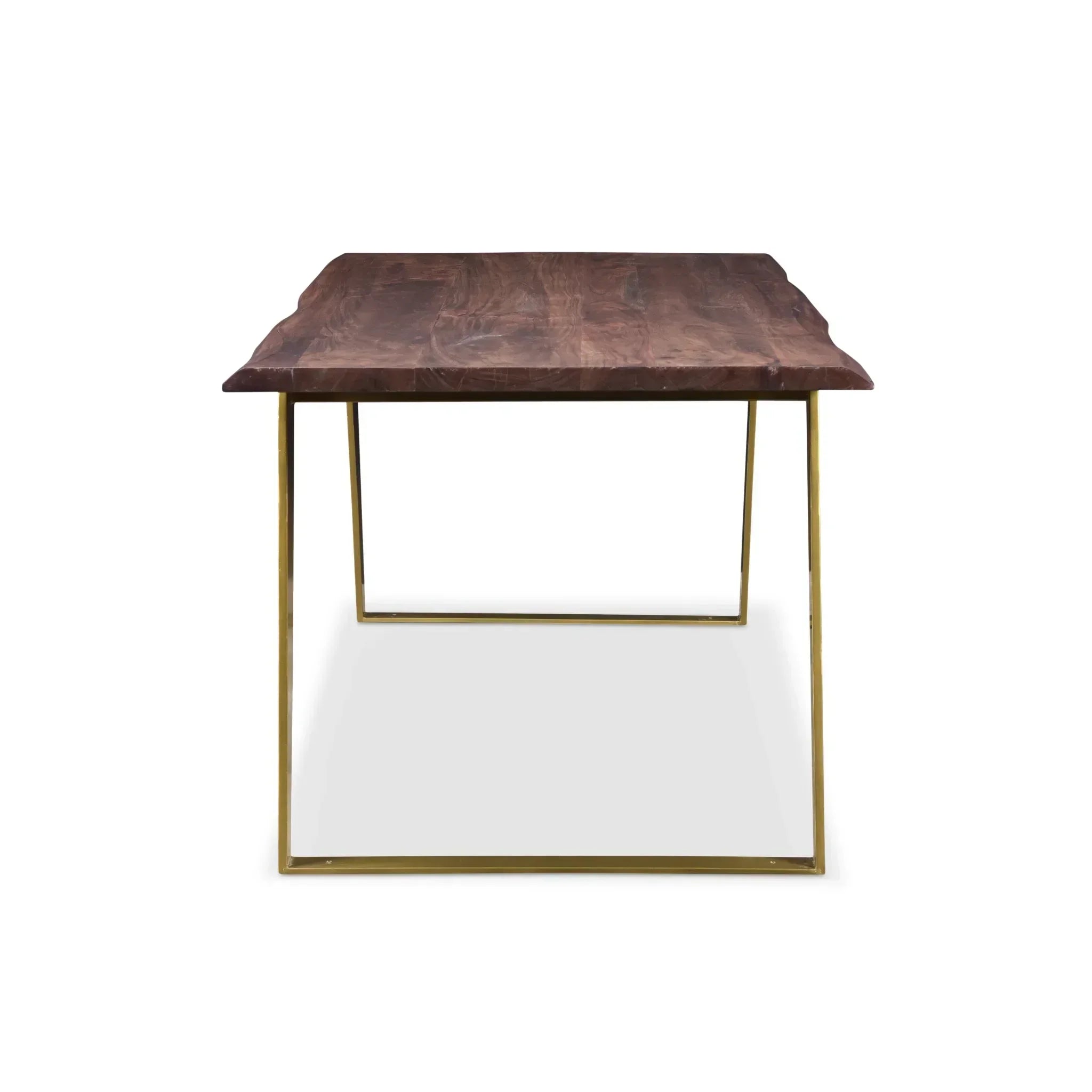 Live Edge Dining Table Gold Legs