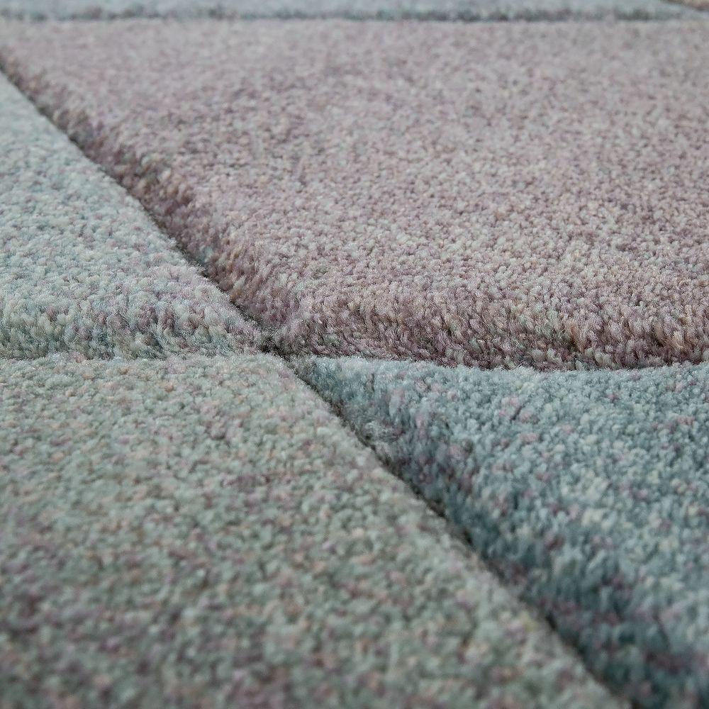 Living Room Rug Colorful Pastel Colors 3D Diamond Pattern RugYourHome
