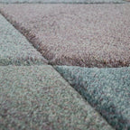 Living Room Rug Colorful Pastel Colors 3D Diamond Pattern RugYourHome