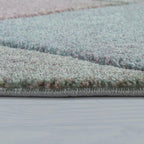 Living Room Rug Colorful Pastel Colors 3D Diamond Pattern RugYourHome