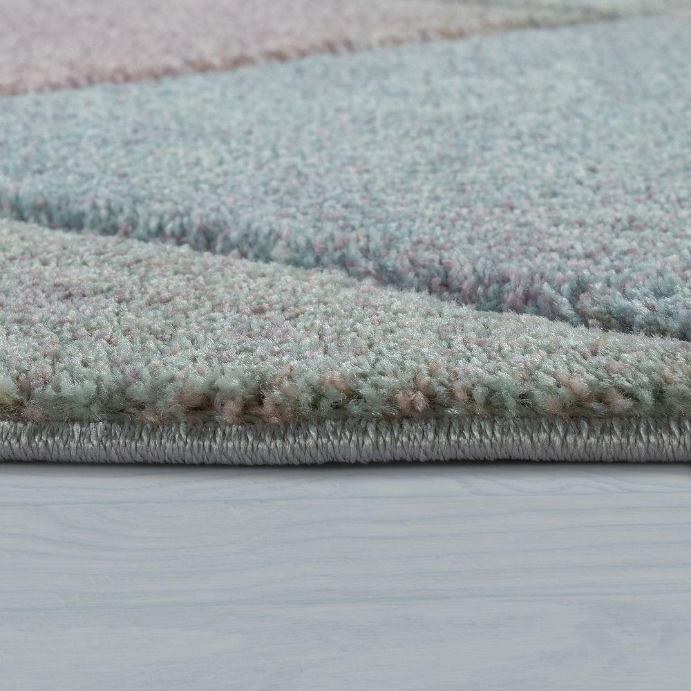 Living Room Rug Colorful Pastel Colors 3D Diamond Pattern RugYourHome