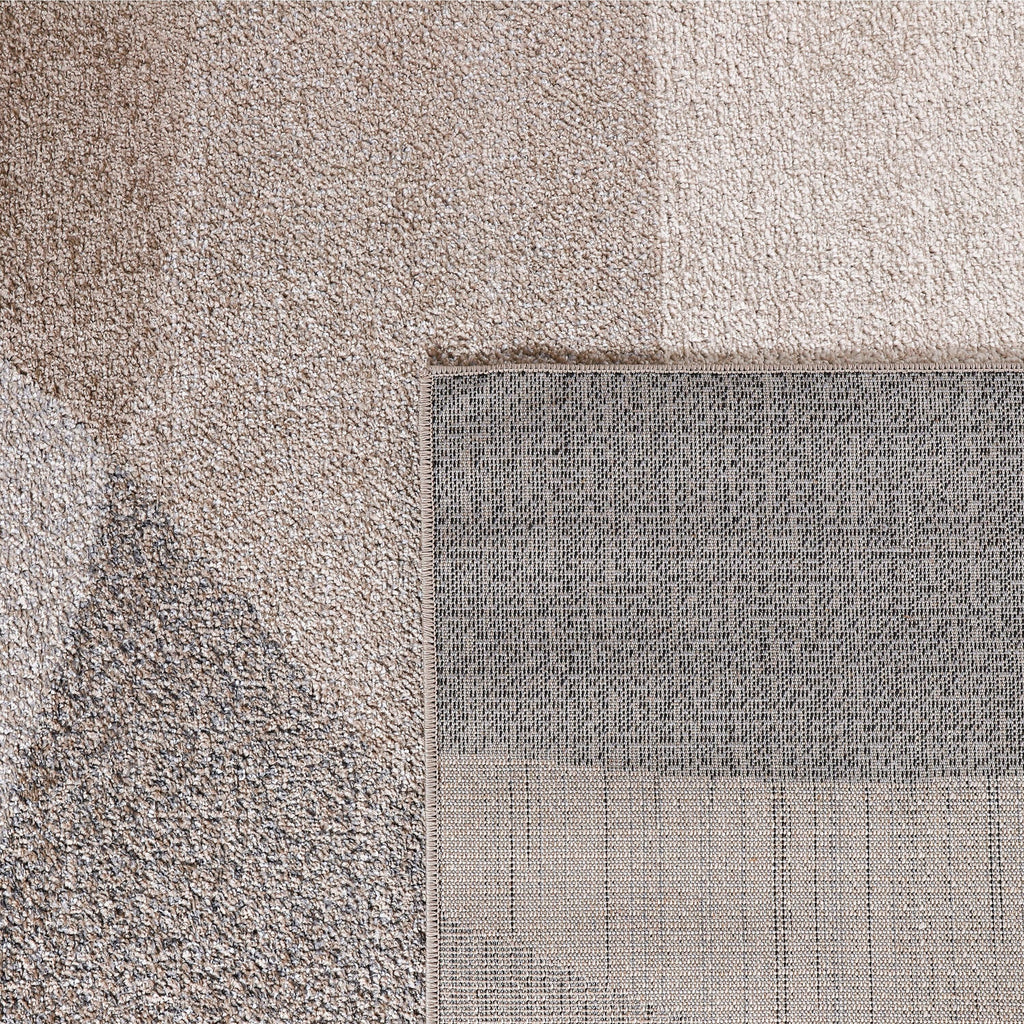 Living Room Rug Fiesta with Geometric Design in Beige Grey Cream RugYourHome