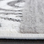 Living Room Rug Low-Pile in Grey White Cream RugYourHome
