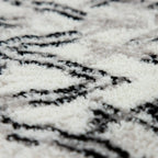 Living Room Rug with Scandi Pattern Low-Pile in Cream Grey RugYourHome