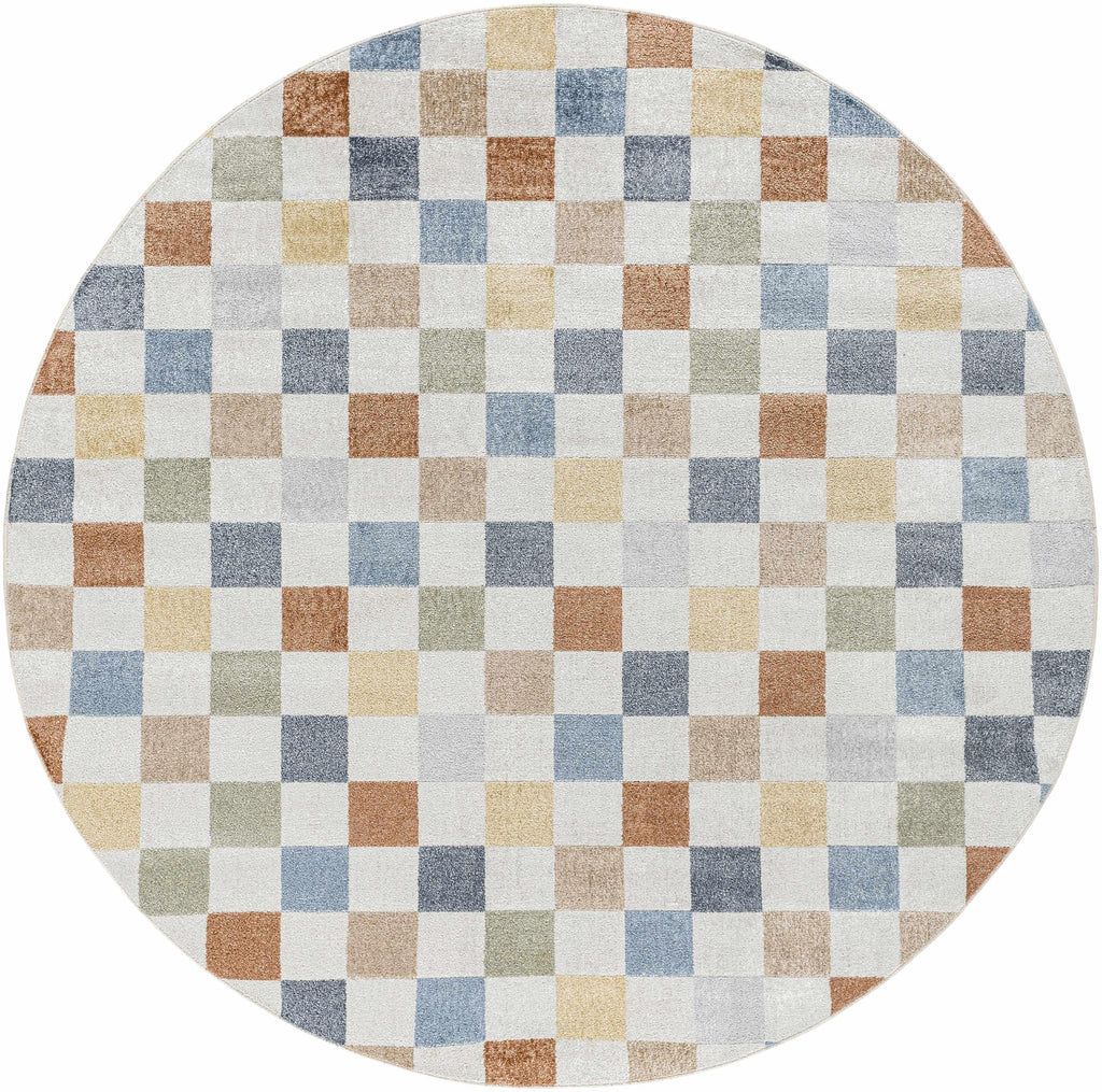 Alie Colorful Checkered Washable Rug Hauteloom