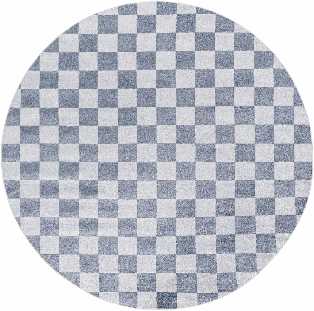 Alie Gray Checkered Washable Area Rug Hauteloom