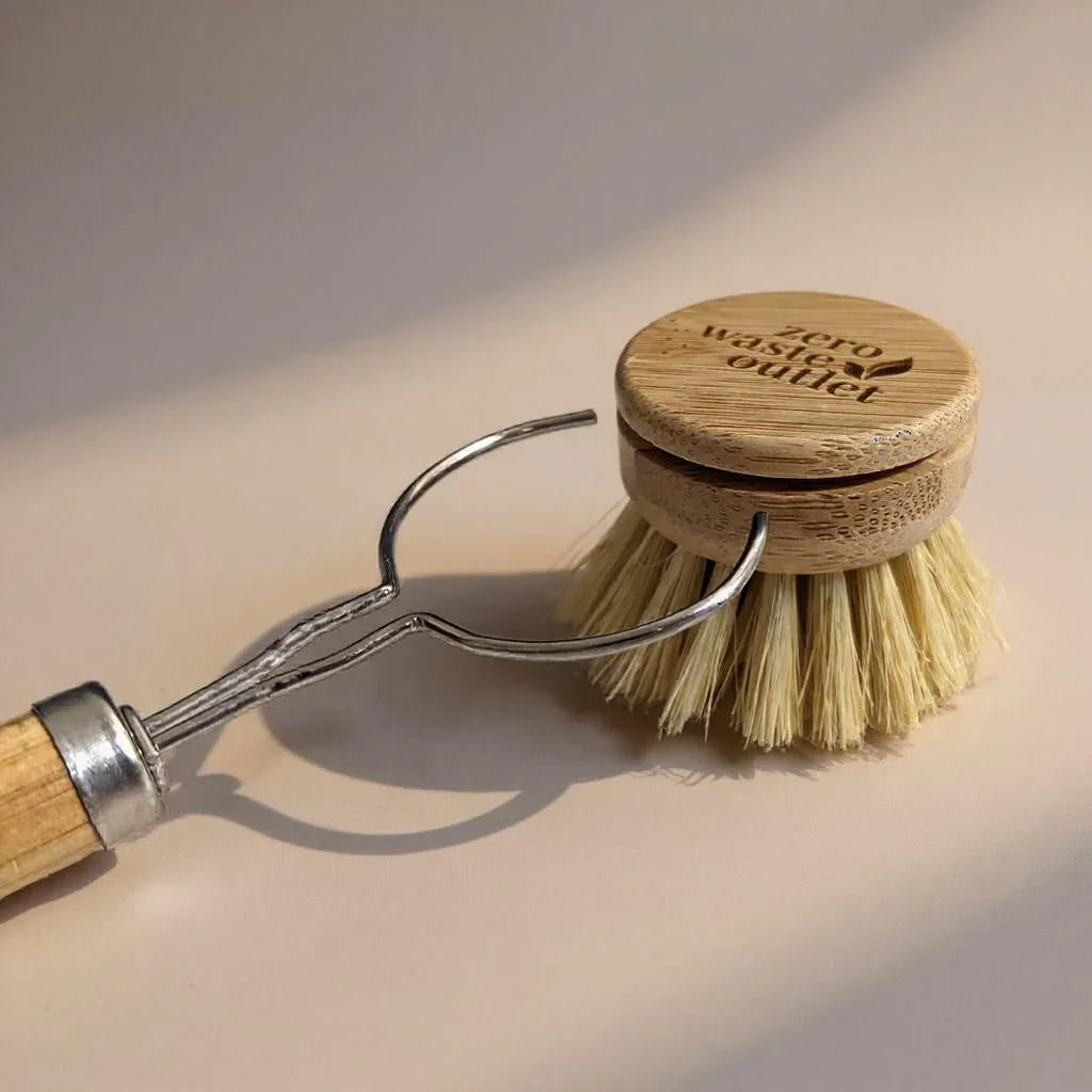 Long Handle Pot Brush With Replaceable Head Zero Waste Outlet