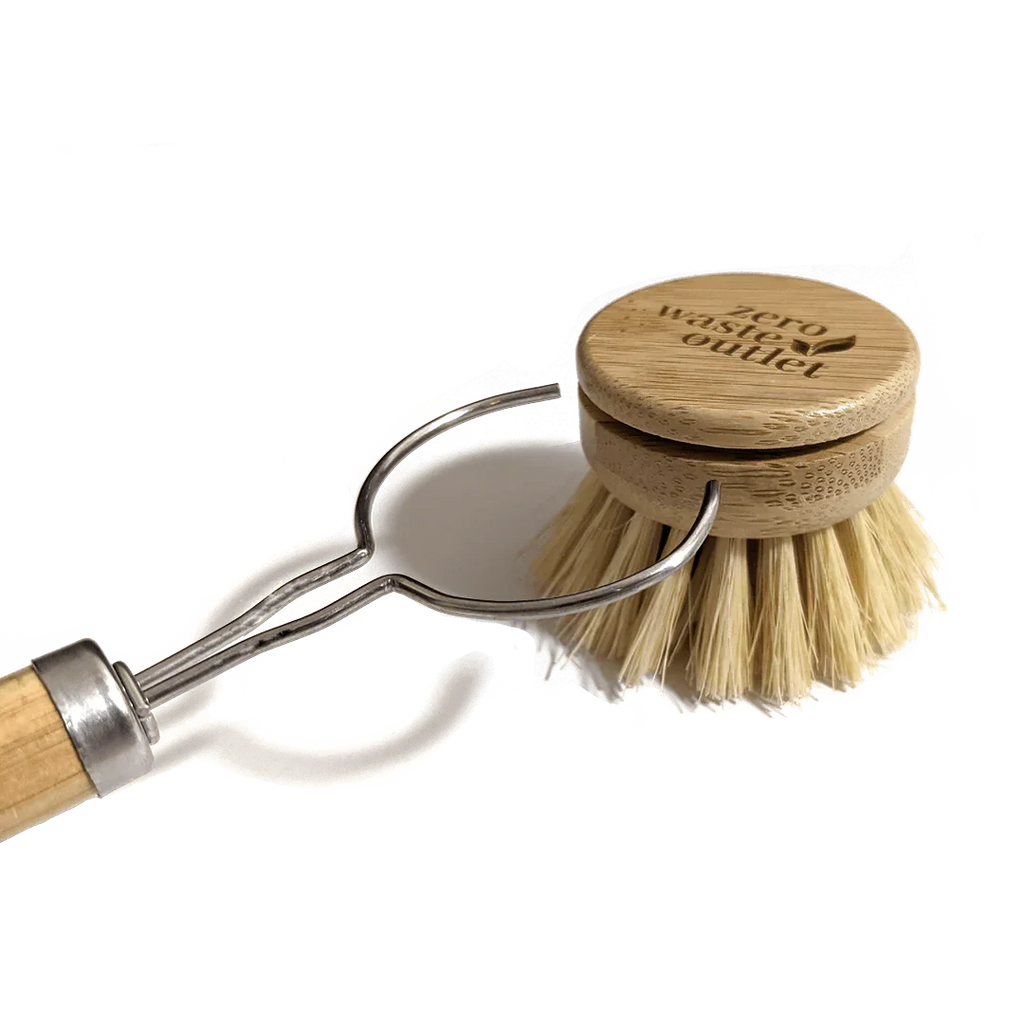 Long Handle Pot Brush With Replaceable Head Zero Waste Outlet
