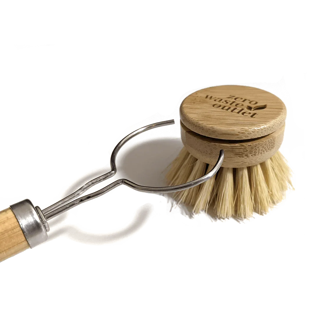 Long Handle Pot Brush With Replaceable Head Zero Waste Outlet