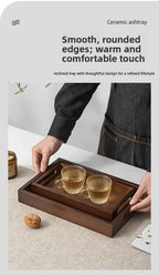 Long Rectangle Bamboo Tea Serving Tray