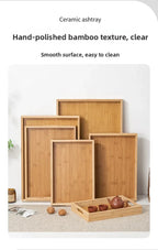 Long Rectangle Bamboo Tea Serving Tray