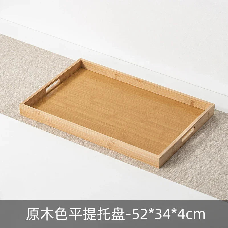 Long Rectangle Bamboo Tea Serving Tray