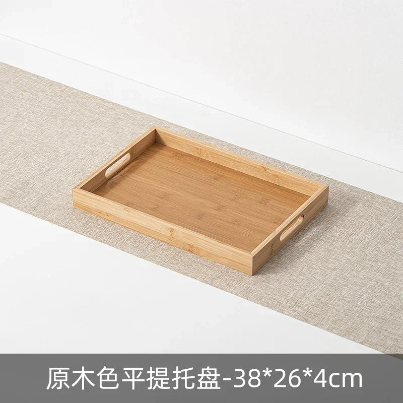 Long Rectangle Bamboo Tea Serving Tray