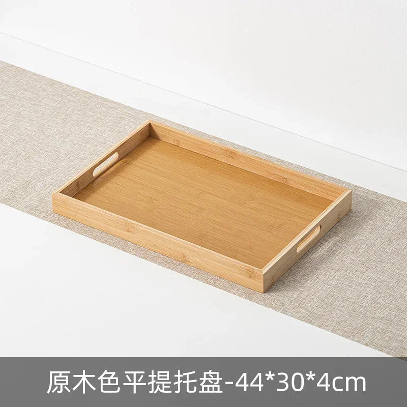 Long Rectangle Bamboo Tea Serving Tray