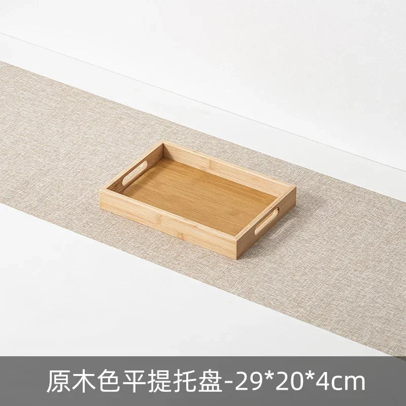 Long Rectangle Bamboo Tea Serving Tray
