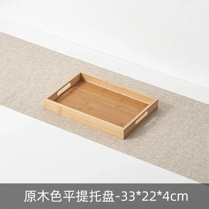 Long Rectangle Bamboo Tea Serving Tray