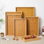 Long Rectangle Bamboo Tea Serving Tray