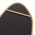 Long-shaped bathroom mirror, ordinary Silvery mirror + iron art + sand black, 4.0 Silvery mirror edge grinding + black High Quality film on the back, transparent protective film on the front, iron art sandblasted black border House Of Avana