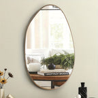 Long-shaped bathroom mirror, ordinary Silvery mirror + iron art + sand black, 4.0 Silvery mirror edge grinding + black High Quality film on the back, transparent protective film on the front, iron art sandblasted black border House Of Avana