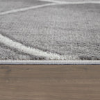 Low-Pile Rug Oriental Design in various gray Tones RugYourHome