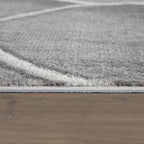 Low-Pile Rug Oriental Design in various gray Tones RugYourHome