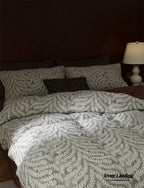 Lucien Silky Vintage Jacquard Bedding Set / Brown Ever Lasting