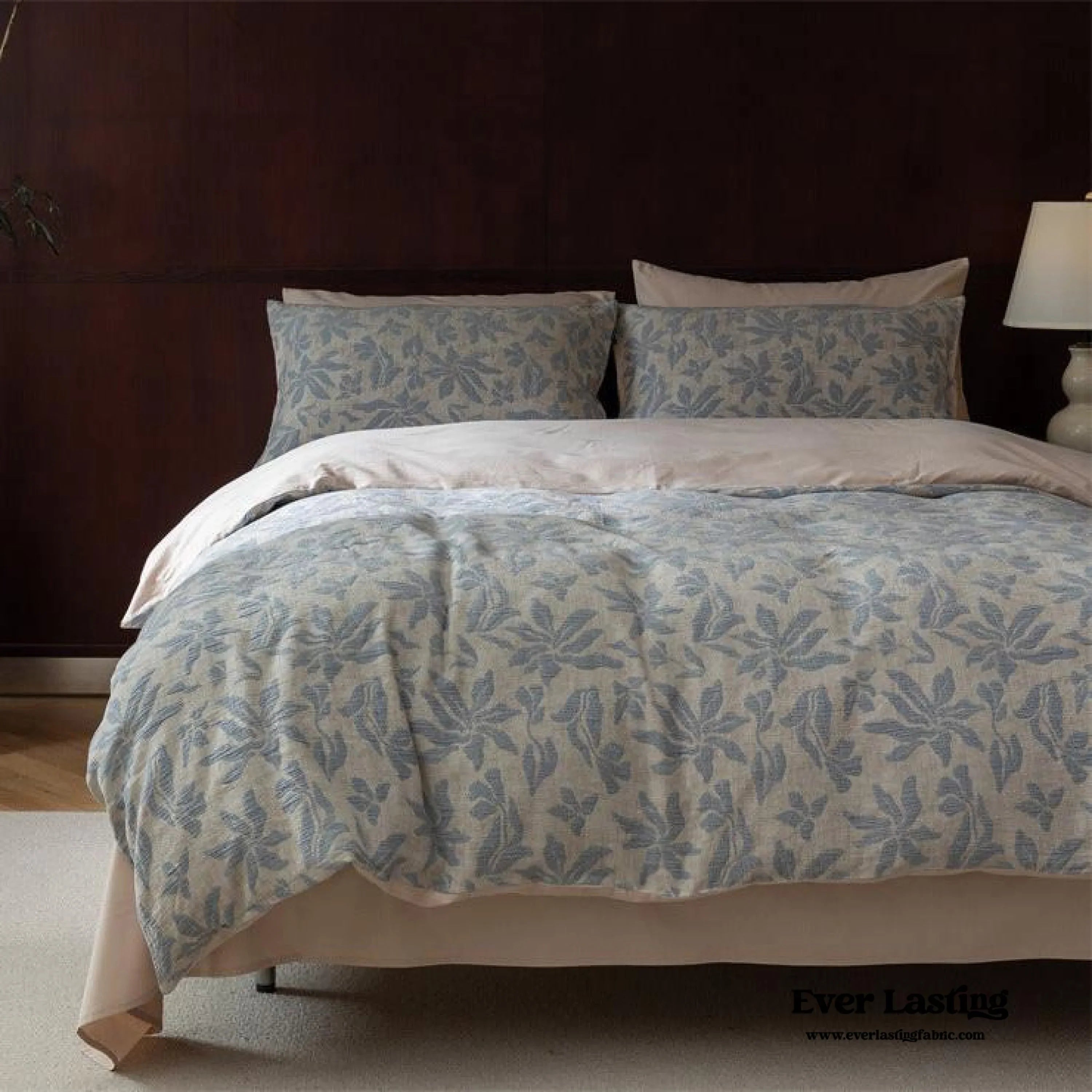 Lucien Silky Vintage Jacquard Bedding Set / Brown Ever Lasting