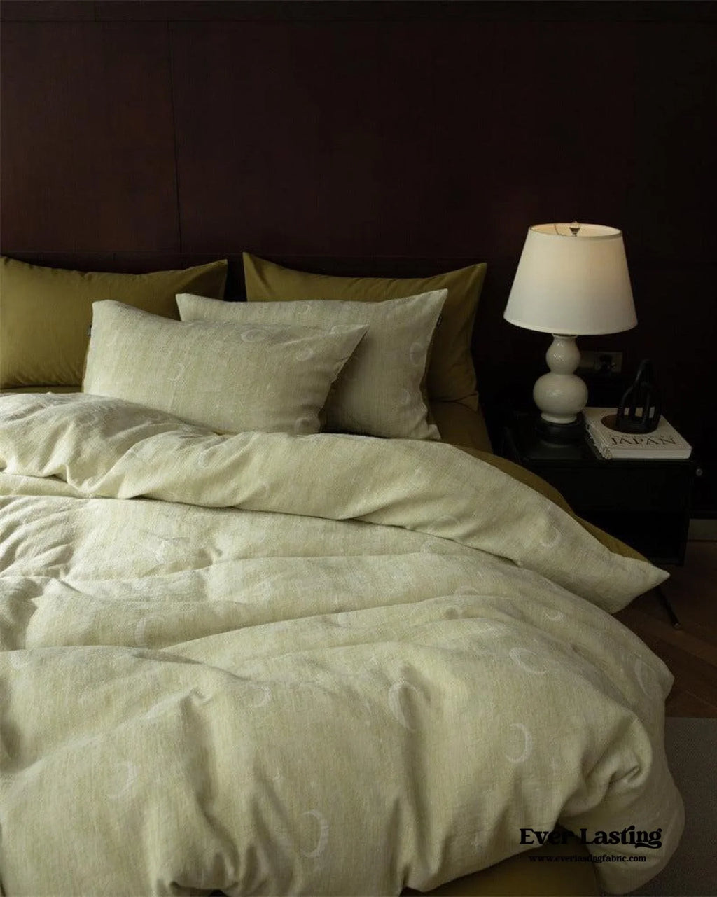 Lucien Silky Vintage Jacquard Bedding Set / Brown Ever Lasting