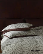 Lucien Silky Vintage Jacquard Bedding Set / Brown Ever Lasting