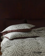 Lucien Silky Vintage Jacquard Bedding Set / Brown