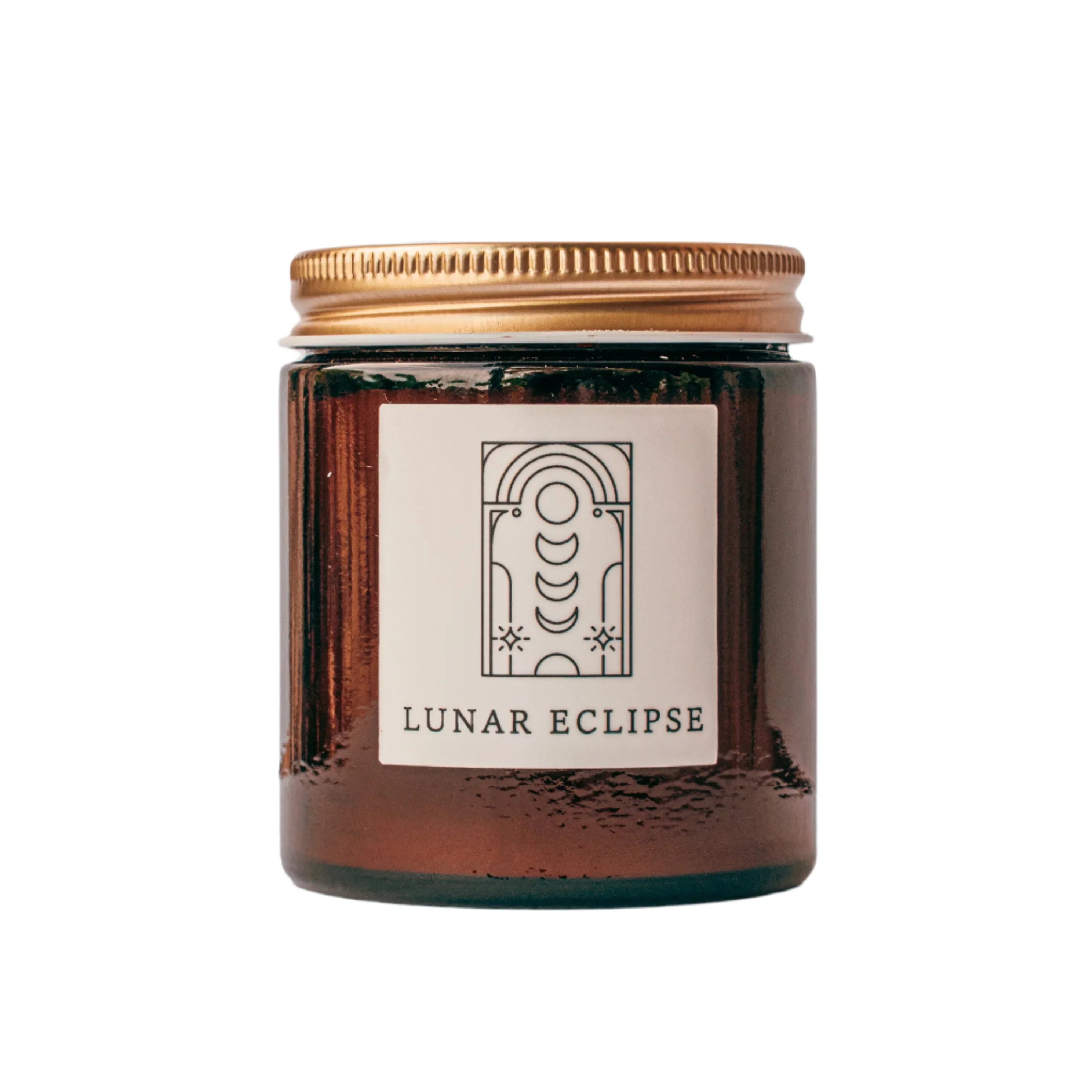White glass fine fragrance candle with lunar eclipse scent, elegant soy wax - House of Avana