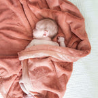 Soft beige receiving blankets, plush texture, gentle fringe detail - House of Avana