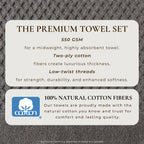 Cotton Diamond Waffle Weave Bath Towel Set - Grayson Collection