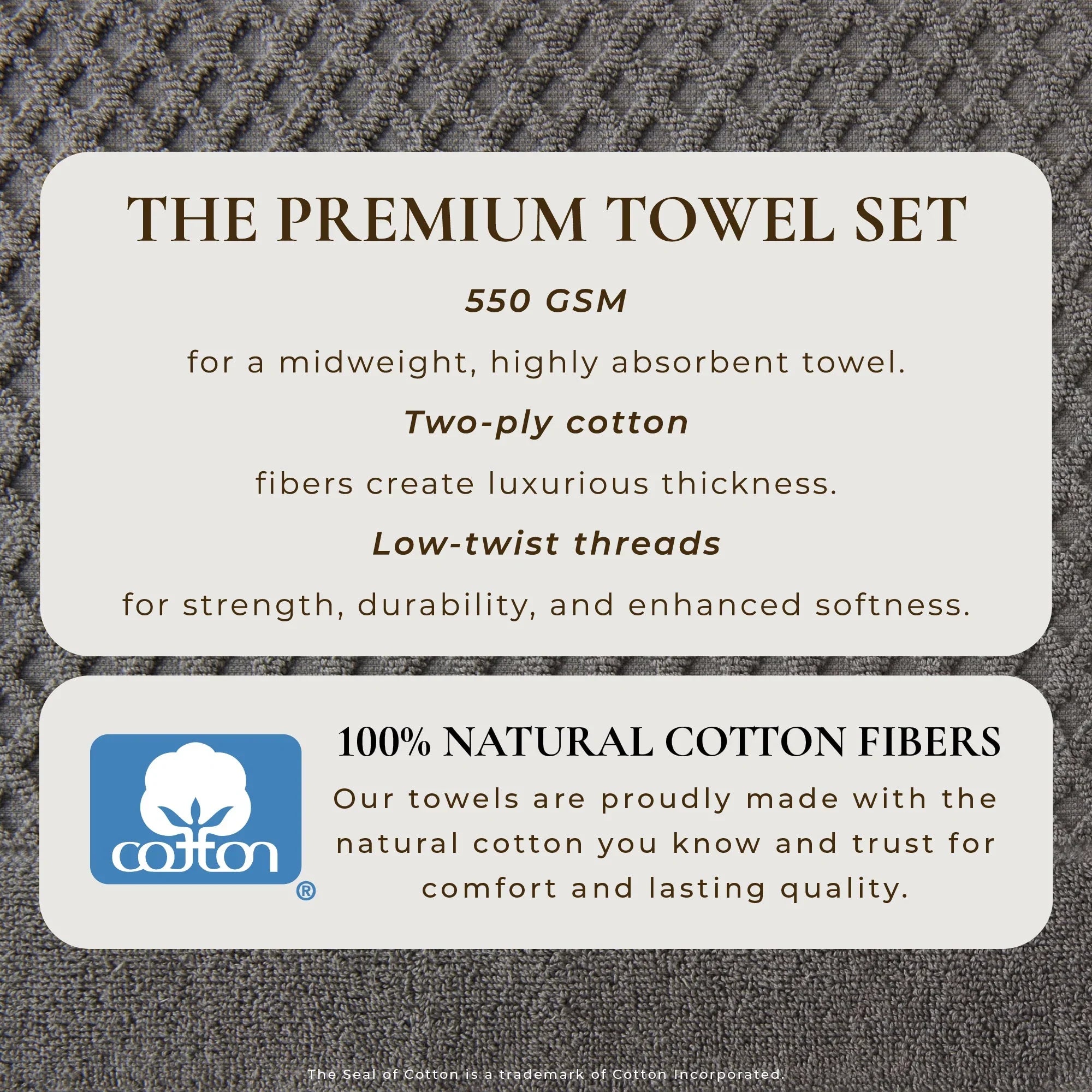 Cotton Diamond Waffle Weave Bath Towel Set - Grayson Collection
