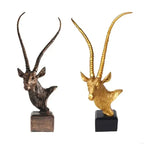 Luxurious Antelope Head Figurine With Fine Detail For Office And Home Gift