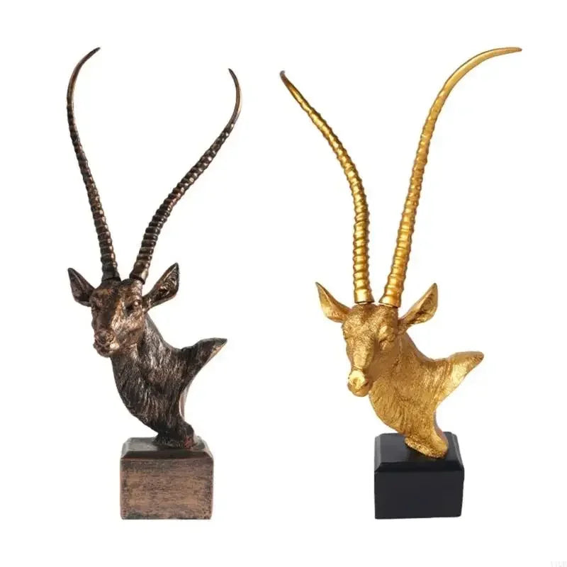 Luxurious Antelope Head Figurine With Fine Detail For Office And Home Gift
