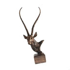 Luxurious Antelope Head Figurine With Fine Detail For Office And Home Gift