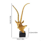 Luxurious Antelope Head Figurine With Fine Detail For Office And Home Gift