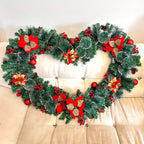 Luxury 9ft Artificial Christmas Garland with LED Lights - PVC Green Rattan, Red Flowers & Plastic Pine Cones - Battery Operated (AA), Ideal for Home, Stairs, Fireplace, Front Porch Decor, Christmas Decor House Of Avana