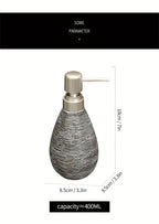 Luxury Bathroom Wash Set of Five with Pull Craft Wash Kit, Divided Bottles, Handmade Retro White Background, Household Bathroom Lotion Bottle, Toothbrush Cup, Mouthwash Cup, Soap Dish, Ceramic Bathroom House Of Avana