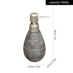 Luxury Bathroom Wash Set of Five with Pull Craft Wash Kit, Divided Bottles, Handmade Retro White Background, Household Bathroom Lotion Bottle, Toothbrush Cup, Mouthwash Cup, Soap Dish, Ceramic Bathroom House Of Avana