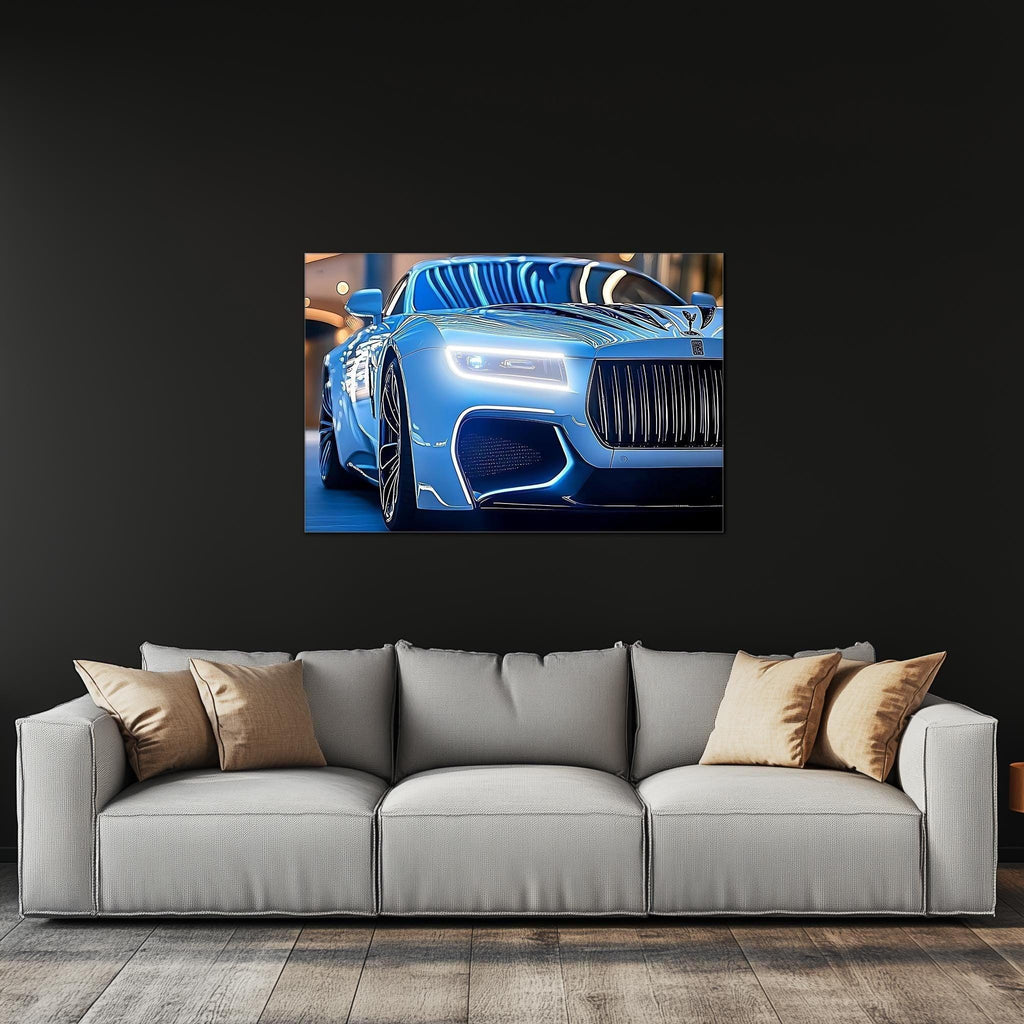 Luxury Car Neon Wall Art - UV Printed LED Plexiglass Sign for Garage, Man Cave & Showroom - Adjustable Light and Free Shipping Peony Atelier