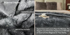 [Luxury Faux Fur Blanket] Super Soft & Reversible Luxury 1000GSM Faux Fur Throw Blanket | 60"x80" Oversized Heavy Weight Cozy Blanket for Bed, Couch, Sofa - Plush Mink Blanket for Living Room, Bedroom - Elegant Winter Warm Fu House Of Avana