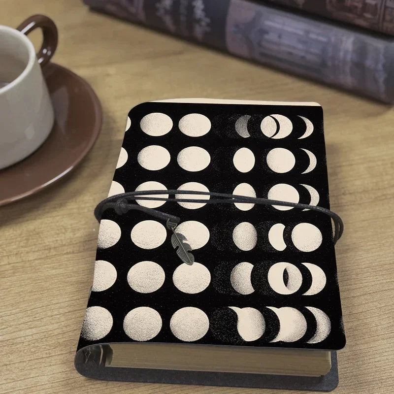 Luxury Leather Notebook - Elegant Horse Design (Black & White Horse Cover) - 160 Page (80 Sheets) Professional Journal with Rounded Corners & Elastic Closure - Ideal for Consultants, Lawyers, Writers - Office Planner, Client